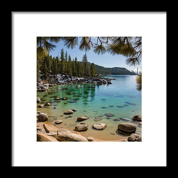 Secret Cove Through The Trees By Brad Scott - Framed Print
