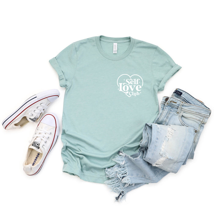 Self Love Club graphic t-shirt, product photo 2