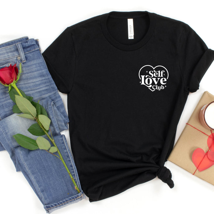 Self Love Club graphic t-shirt, product photo 4