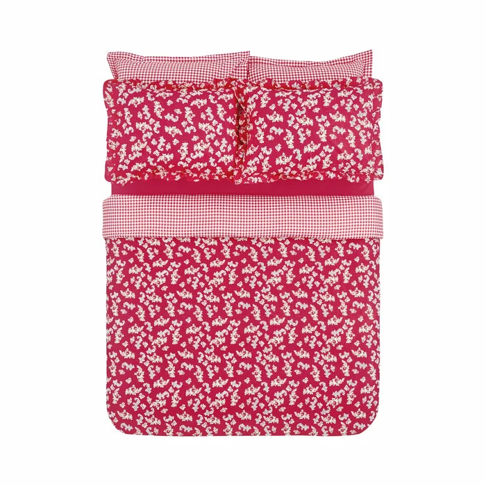Set de literie Karaca Home Carlo 100% Coton Taille Double Rouge