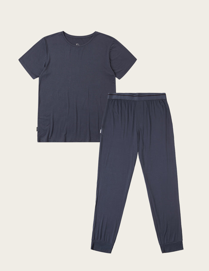 Set Giftbox - Men's Cuffed Sleep Pants & Men's Crew Neck T-Shirt - Storm
