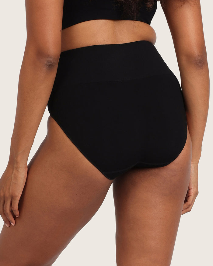 Shaper High Cut Full Briefs - Black