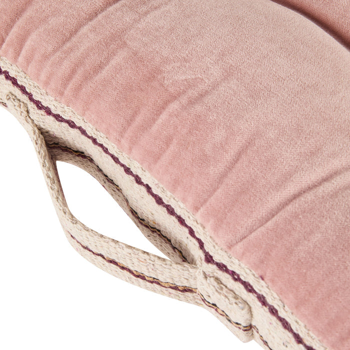 Sierra Cotton Velvet Seat Cushion Dusty Rose