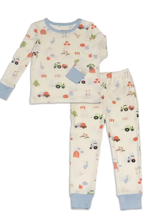Silkberry Baby Two Piece Pajamas Pumpkin Farm Print 4T
