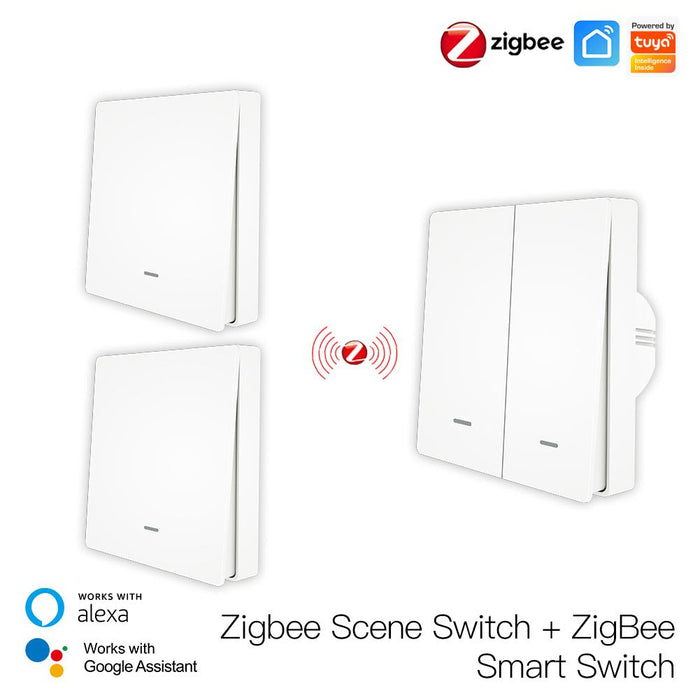 2 Transmitter Scene Switch+2 Gang Smart Switch