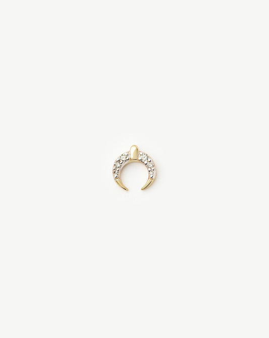 Fine Lucy Williams Horn Single Stud Earring | 14k Solid Gold/Diamond Earrings Missoma
