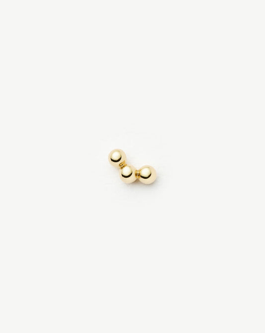 Fine Trio Piercing Stud Earring | 14k Yellow Gold Earrings Missoma