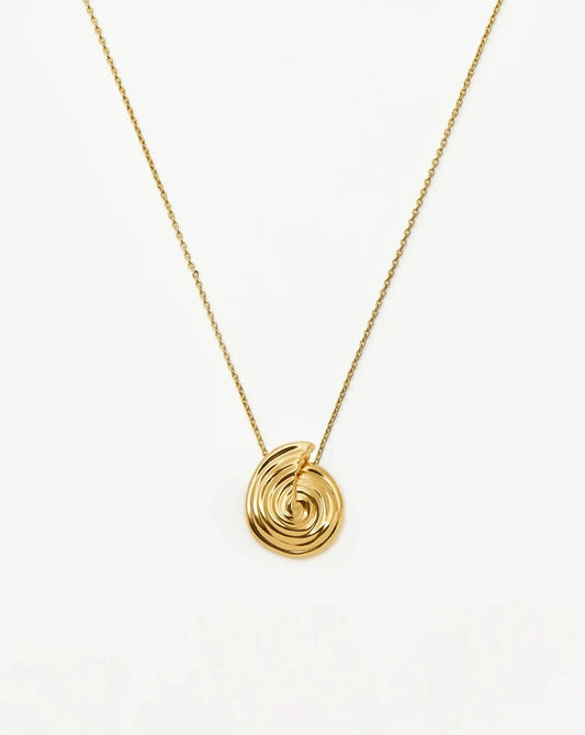 Spiral Large Pendant Necklace | 18k Gold Plated Necklaces Missoma