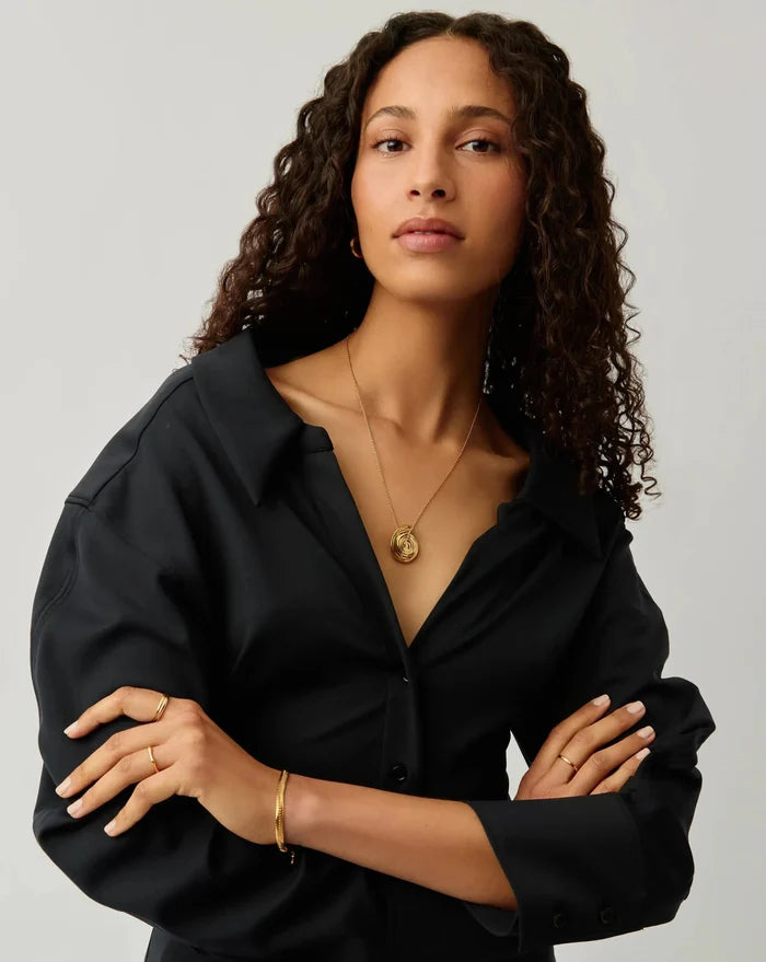 Spiral Large Pendant Necklace | 18k Gold Plated Necklaces Missoma