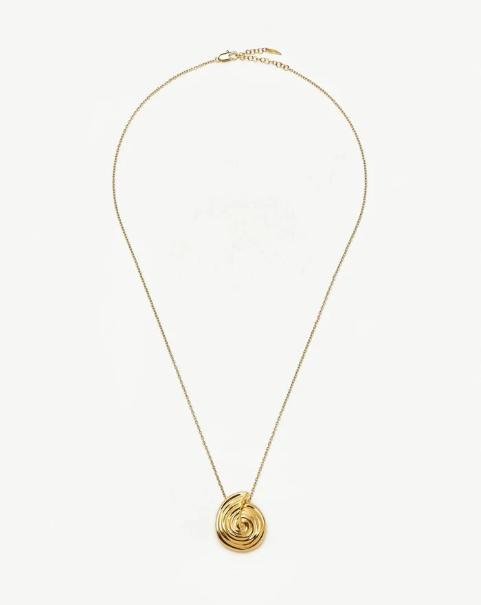 Spiral Large Pendant Necklace | 18k Gold Plated Necklaces Missoma