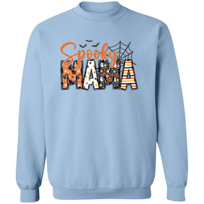 Spooky Mama crewneck sweatshirt in Light Blue