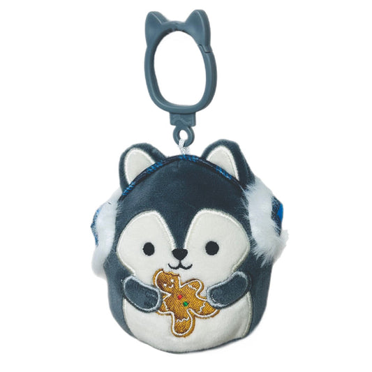 Squishmallow 3.5 Inch Ryan the Husky with Gingerbread Christmas Plush Clip