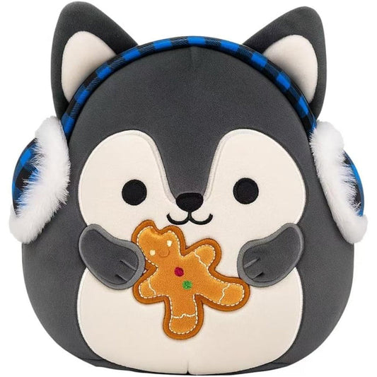 Squishmallow 8 Inch Ryan the Husky with Gingerbread Christmas Plush Toy
