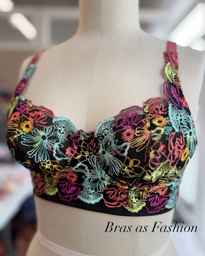 "Summer Harmonies" Tulle Lace Bra Kit - Midnight Bra Builder Budget Combo