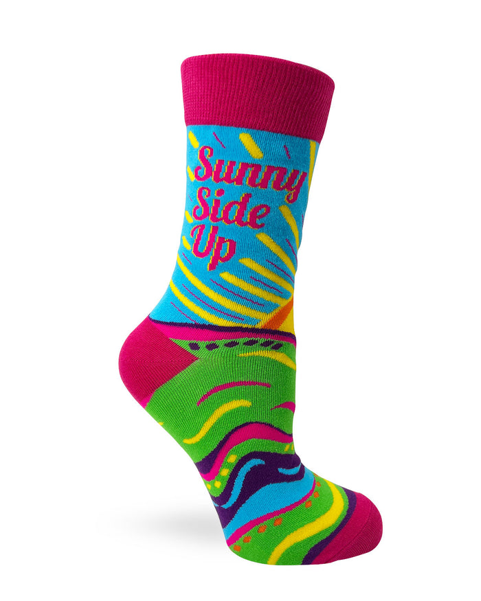 Women's novelty crew socks Sunny Side Up