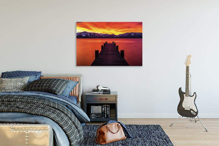 Tahoe Ablaze By Brad Scott - Canvas Print-Lake Tahoe Prints
