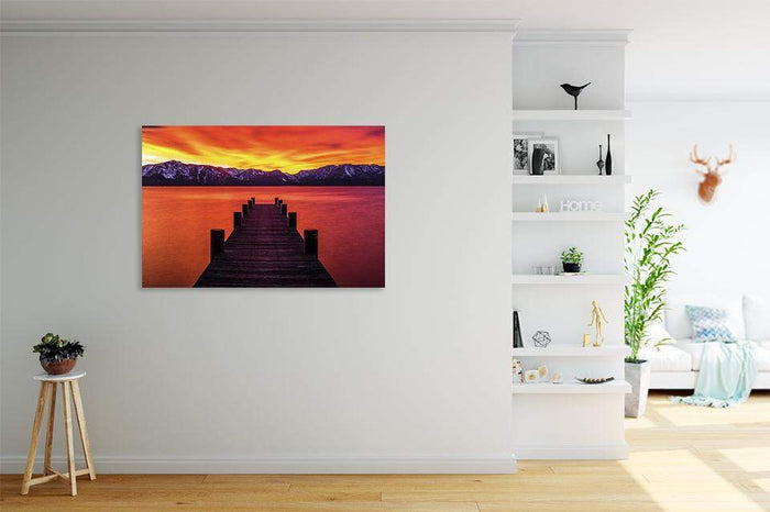 Tahoe Ablaze By Brad Scott - Canvas Print-Lake Tahoe Prints