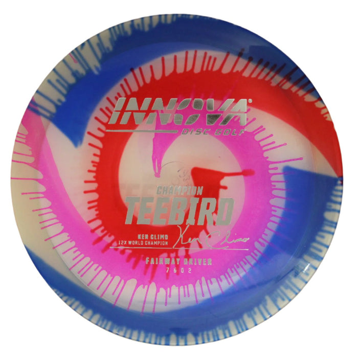 Innova Disc Golf Canada Champion I-Dye Teebird Fairway Driver Fairway Driver	Flexible	Premium Opaque	Weather Resistant	High Speed	Good Glide	Good for Windy Conditions