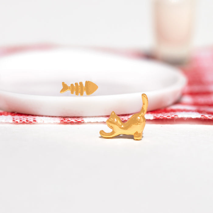 Teeny Tiny Purrfect Catch Studs