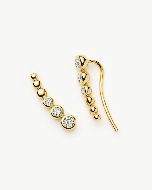 Tennis Climber Earrings | 18k Gold Vermeil/Cubic Zirconia Earrings Missoma