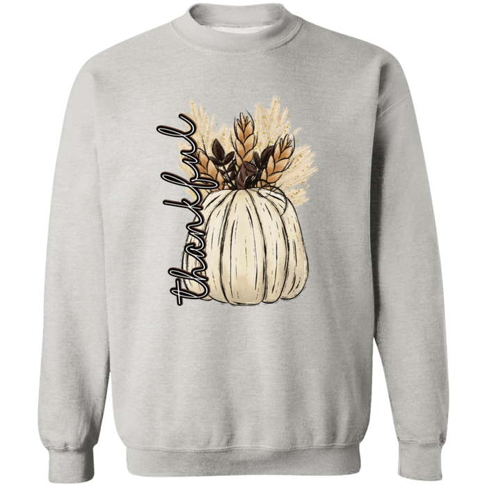 Thankful Pumpkin crewneck sweatshirt in Ash