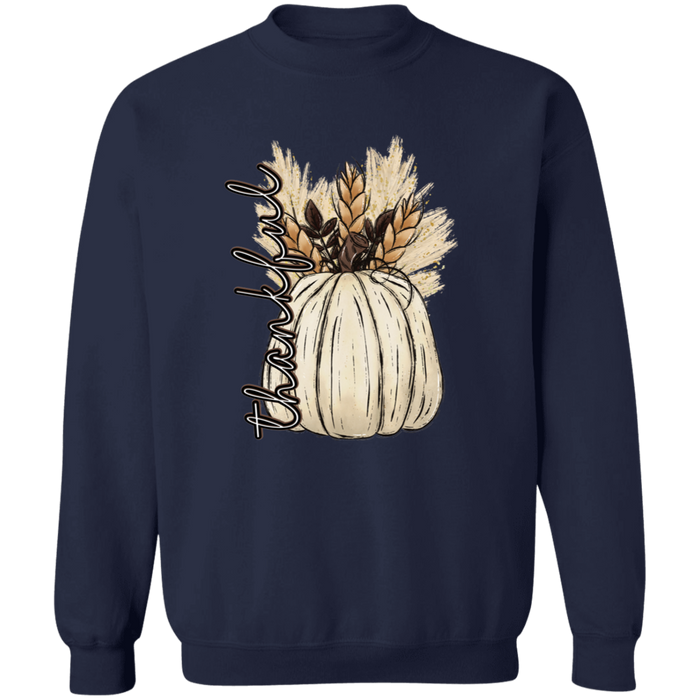 Thankful Pumpkin crewneck sweatshirt in Navy