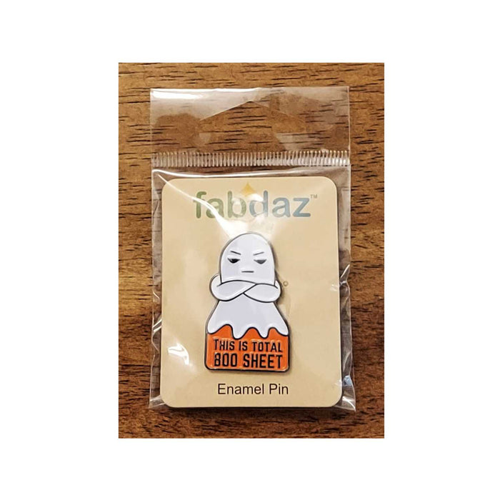 This Is Total Boo Sheet Ghost Enamel Pin with Metal Frame