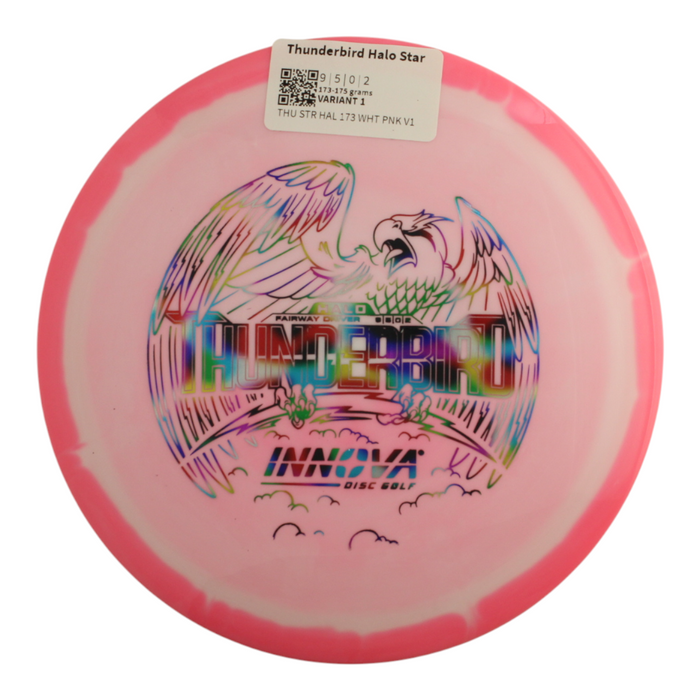 Innova Disc Golf Canada Halo Star Thunderbird innova Disc Golf Canada Champion Thunderbird 	Halo Impact Resistant	good soft Grip	Reliable Control	Fade Hold overstable No turn good glide