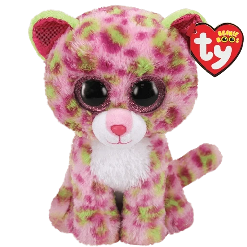 Ty Beanie Boos 8 Inch Lainey the Pink Leopard Plush Toy