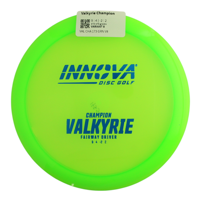 Innova Disc Golf Canada Champion I-Dye Valkyrie Distance Driver Grippy feel	Good durability	Flexible in cooler conditions	Great for distance and control	Maintains stability over time	Comfortable for grip Straight shots