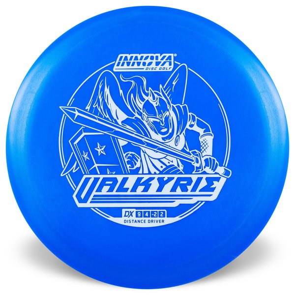 Innova Disc Golf Canada Champion Dx Valkyrie Distance Driver Grippy feel	base durability	Flexible in cooler conditions	Great for distance and control	Maintains stability over time	Comfortable for grip Straight shots