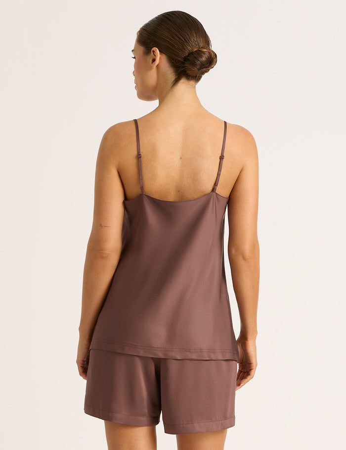 Vegan Silk Cami - Garnet