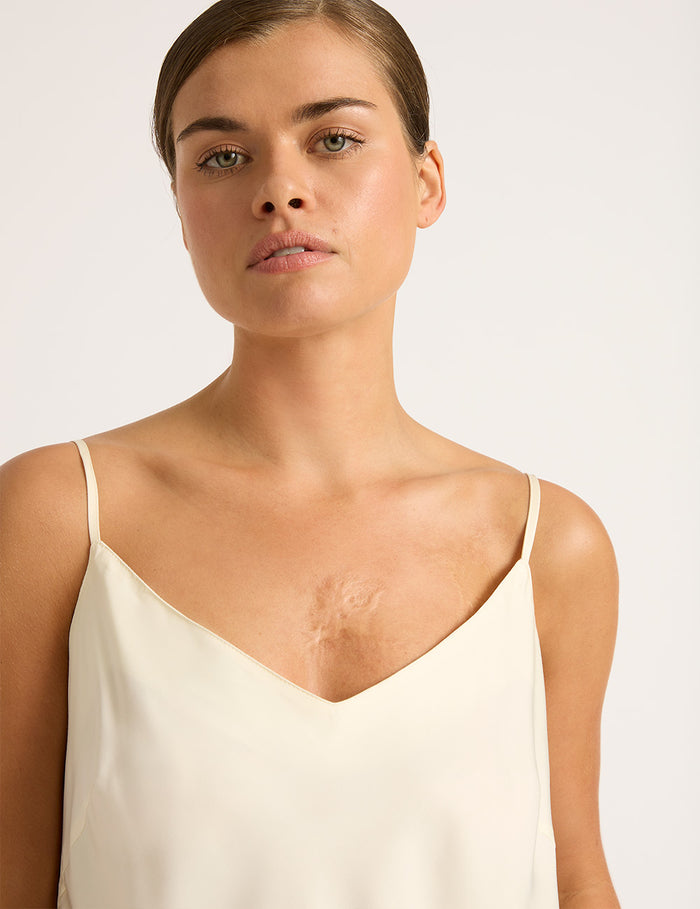 Vegan Silk Cami - Pearl