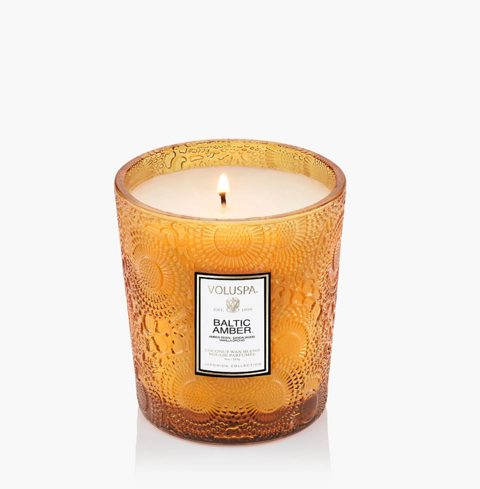 Voluspa Baltic Amber Classic Boxed Candle, 9 Ounces