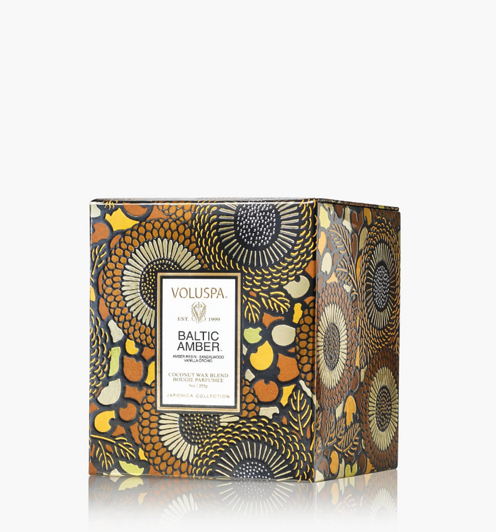 Voluspa Baltic Amber Classic Boxed Candle, 9 Ounces