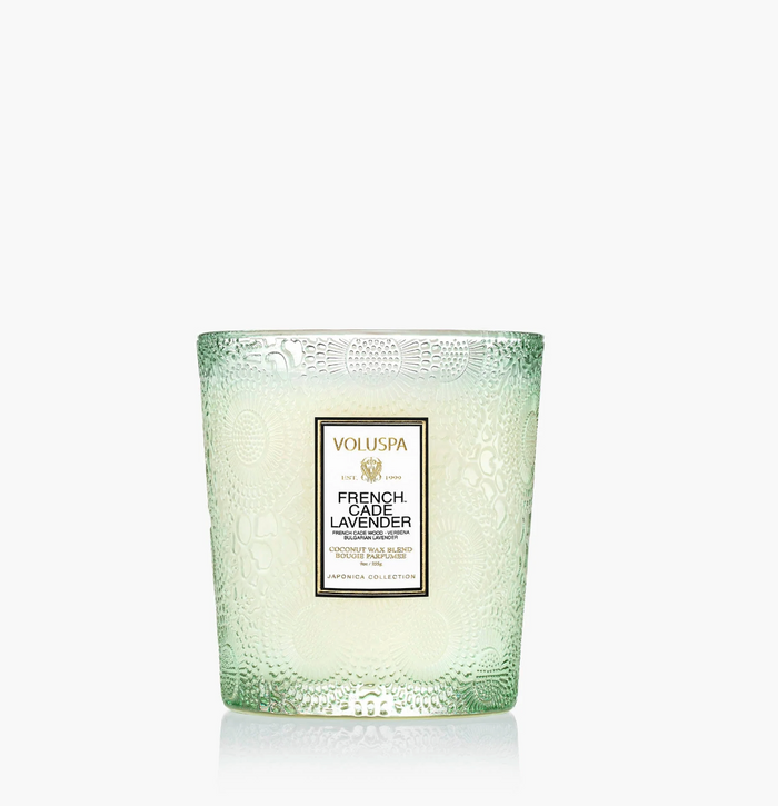 Voluspa French Cade & Lavender Classic Boxed Candle, 9 Ounces