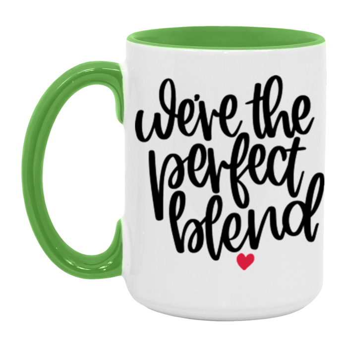 We're The Perfect Blend ceramic coffee mug, product photo 4