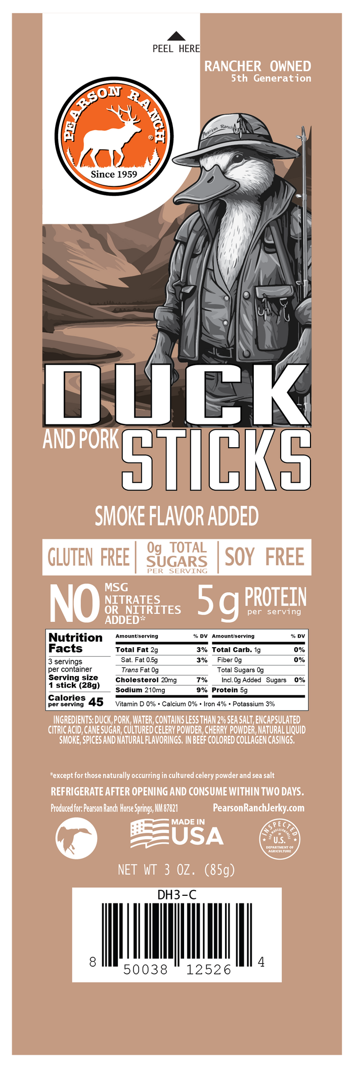 Wholesale Duck Snack Sticks 3oz - (order in EACH quantities)