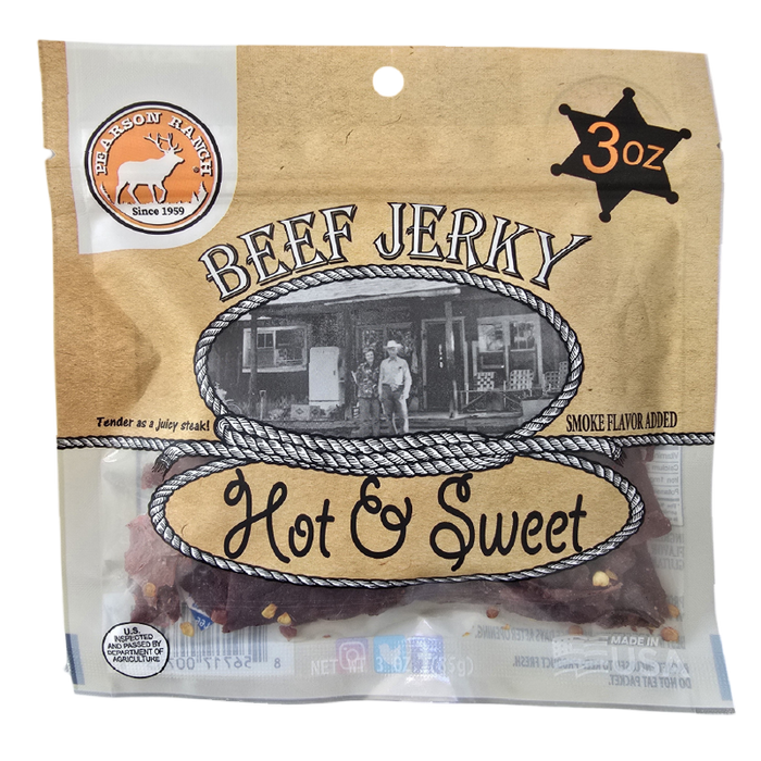 Wholesale Hot & Sweet Beef Jerky 3oz - (order in EACH quantities)