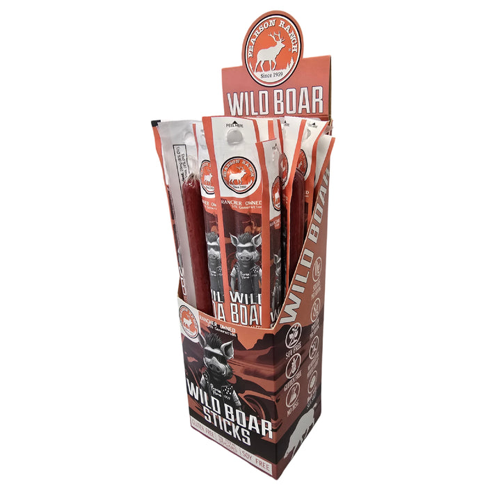 Wholesale Wild Boar Hickory Snack Stick - 24 count caddy