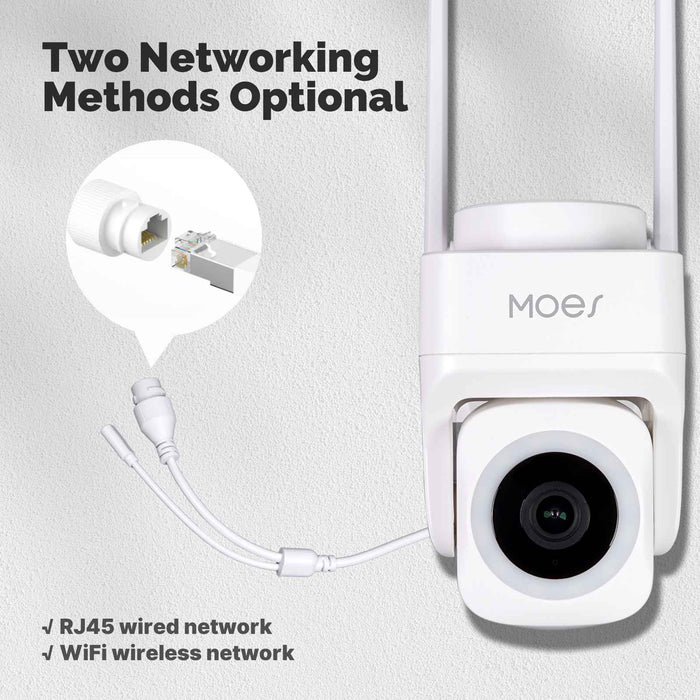 WiFi 3MP Smart Outdoor Security Camera RJ45 Network IP65 Waterproof EU Standard