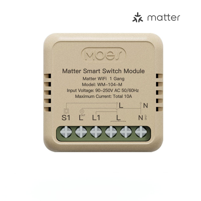 WiFi Matter Mini Smart Switch Module Relay Timer DIY Home Automation - MOES
