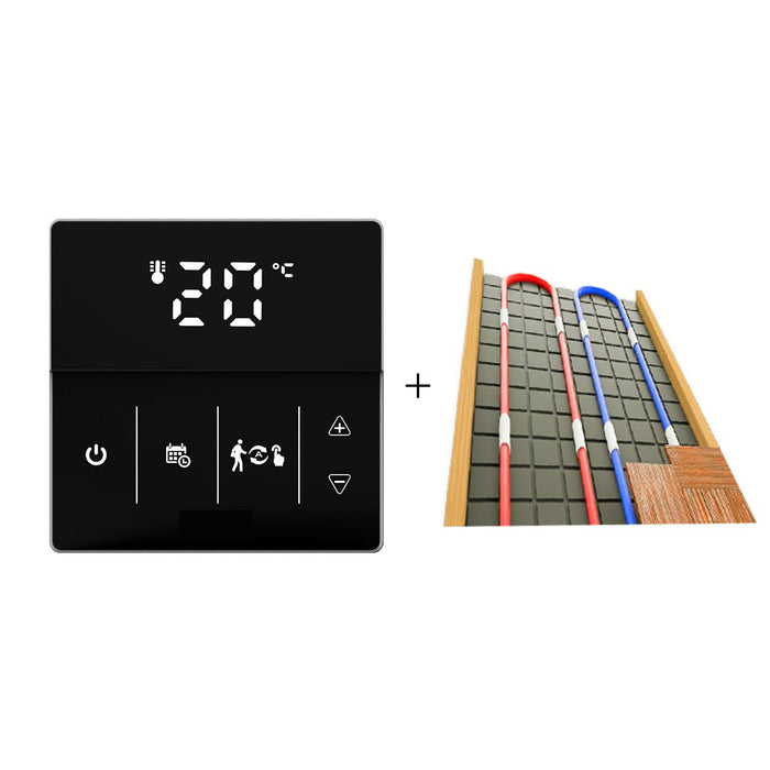 WiFi Smart Programmable Thermostat Electric Underfloor Heating Touch Screen Temperature Controller Logo Color Adjustable - MOES