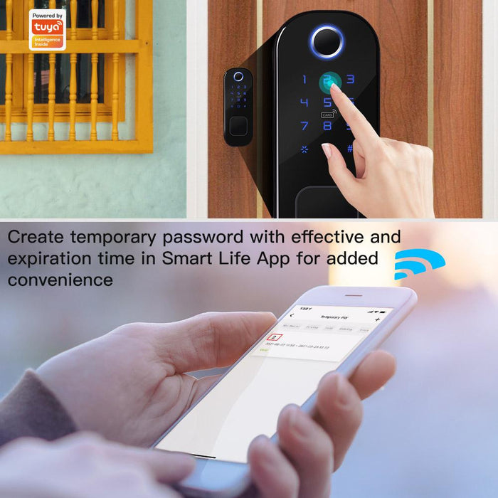 Tuya Smart Lock Door Fingerprint Lock Smart Home Waterproof Lock Digital Door Lock Password For Home Hotel Security Battery Powered - Moes
