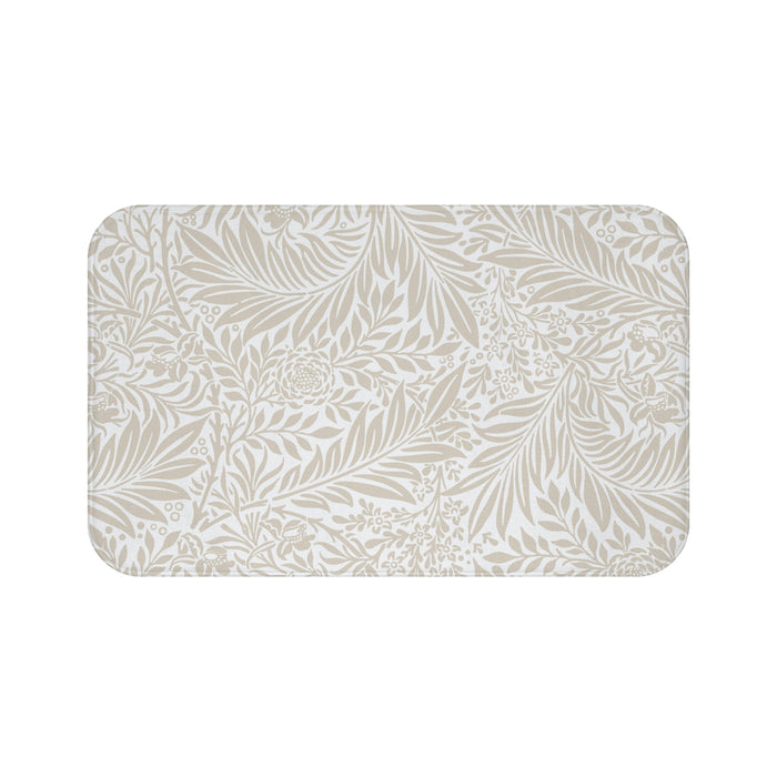 William Morris Bath Mat Larkspur Beige White