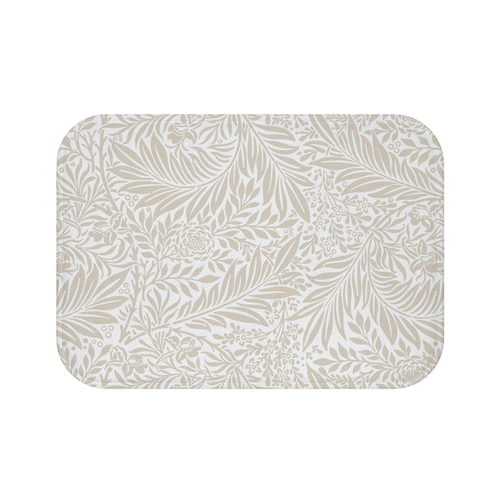 William Morris Bath Mat Larkspur Beige White