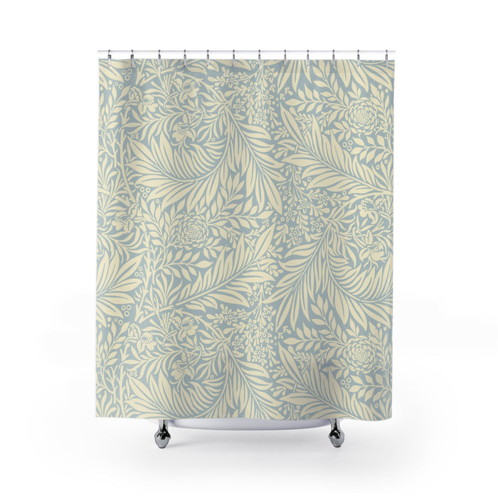 William Morris Larkspur Soft Blue Cream Shower Curtain
