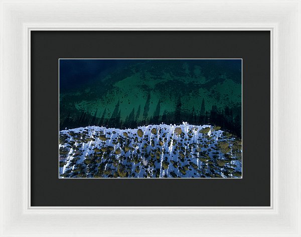 Winter Shores Aerial - Framed Print