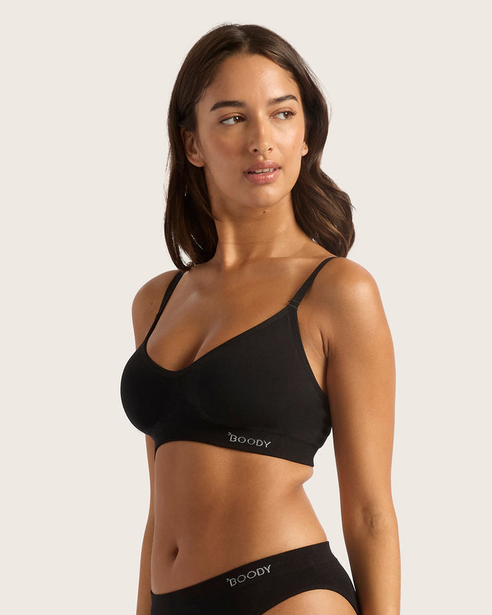Wireless T-Shirt Bra - Black