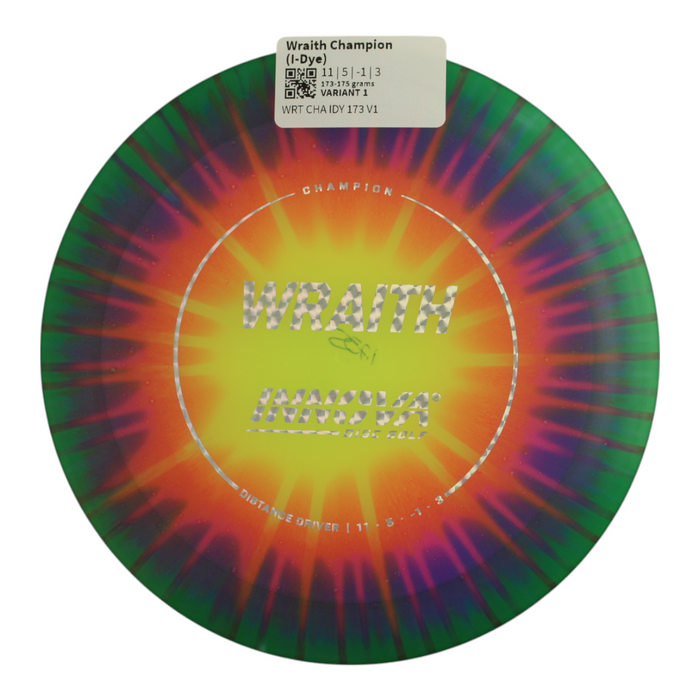 Innova Disc Golf Canada Champion I-Dye Wraith Distance Driver Distance Driver	Overstable	Cold Reliable	Experienced Players	Headwind Use	Highly Flexible	Weather Consistent high glide forehand friendly